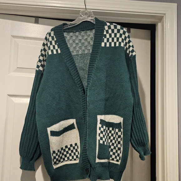 Size Large vintage checkered cardigan - Picture 5 of 5